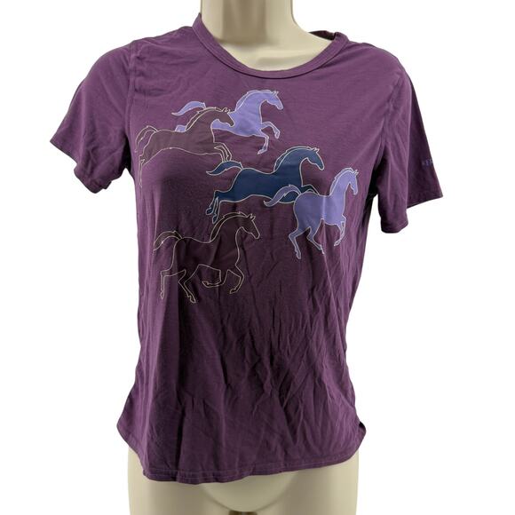 Kerrits Kids Playfull Ponies Tee Magenta Xlarge - Picture 1 of 4